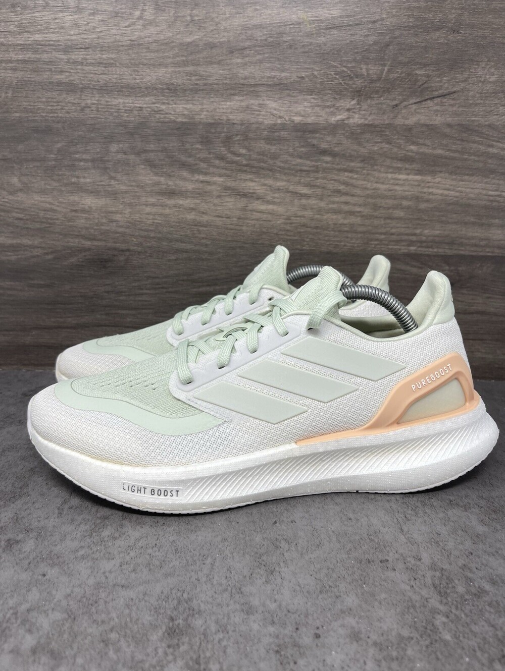 Adidas Pureboost 5 Running Shoes Womens Size 9.5 Linen Green Copper JH6451